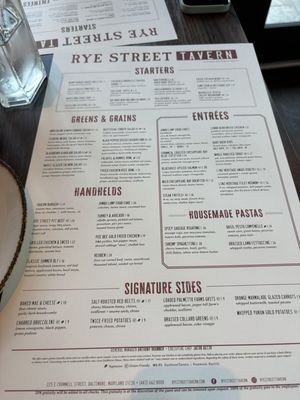 Menu photo 3 Rye Street Tavern Baltimore, MD Menu photo 3 Rye Street Tavern Baltimore, MD