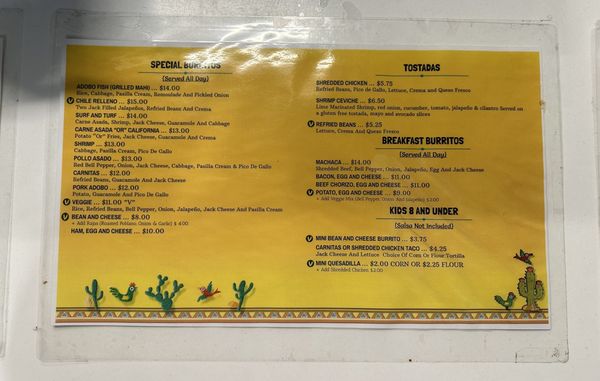 Menu photo 5 Cecilia's Taqueria San Diego, CA Menu photo 5 Cecilia's Taqueria San Diego, CA