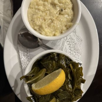 St Augustine Fish Camp - Sides Collard Greens and Grits. - Seafood Near Me - St Augustine, Florida