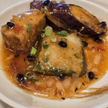 Mr. Congee Chinese Cuisine - Stuffed trio tofu, eggplant, green pepper - Chinese Near Me - Markham, Ontario Mr. Congee Chinese Cuisine - Stuffed trio tofu, eggplant, green pepper - Chinese Near Me - Markham, Ontario