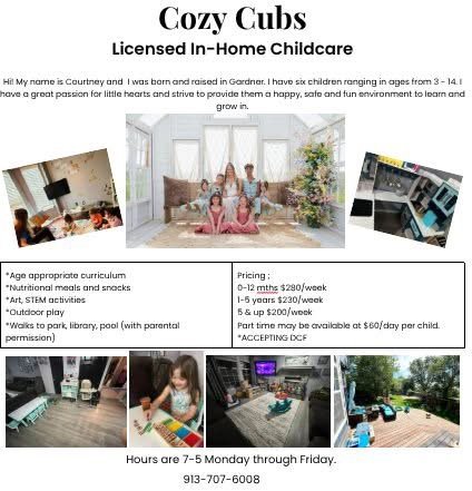 Cozy Cubs Daycare - childcare center in Gardner, KS