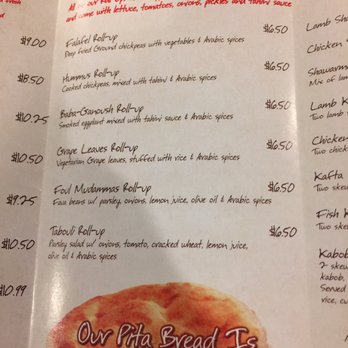 Falafel Place - Menu - 7/20/17 - Falafel Near Me - Somerville, Massachusetts