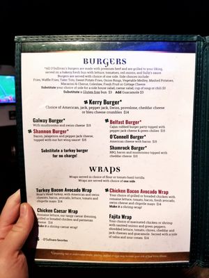 Menu photo 4 R.T. O'Sullivan's Scottsdale, AZ Menu photo 4 R.T. O'Sullivan's Scottsdale, AZ