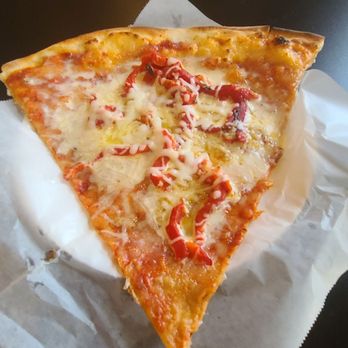 Luigi's Pizzeria - White slice with garlic and red peppers - Pizza Near Me - Houston, Texas Luigi's Pizzeria - White slice with garlic and red peppers - Pizza Near Me - Houston, Texas