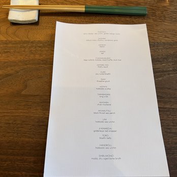 Friends Only - Simple Menu, wasn't sure what to expect in each course - Sushi Bars Near Me - San Francisco, California Friends Only - Simple Menu, wasn't sure what to expect in each course - Sushi Bars Near Me - San Francisco, California