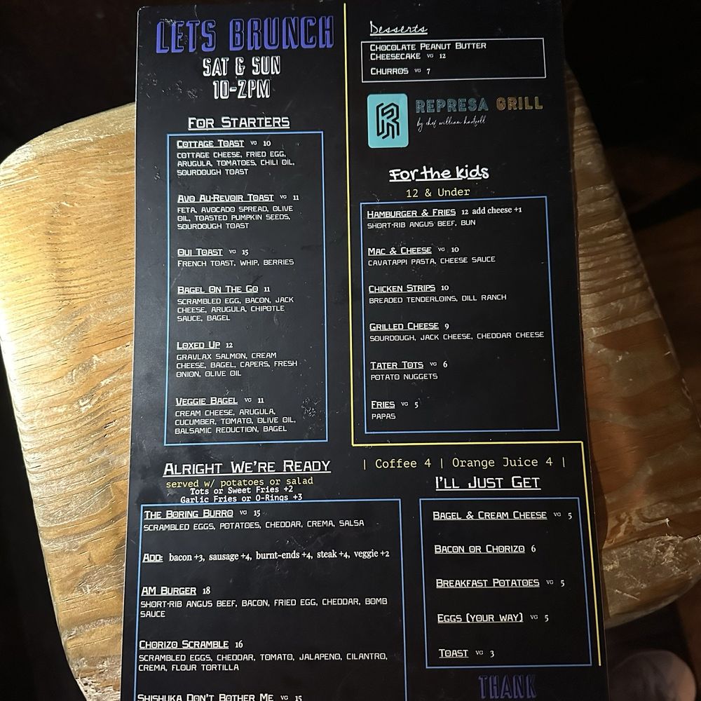 Represa Grill by Chef William Hartzell - Brunch / kids menu - Burgers Near Me - Folsom, California Represa Grill by Chef William Hartzell - Brunch / kids menu - Burgers Near Me - Folsom, California