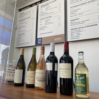 Spiro's Mediterranean Cuisine - Order at the counter, they give you a number and bring it out. They sell wine/beer - Mediterranean Near Me - Coronado, California