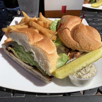 Changing Times Pub - Honey mustard marinated grilled chicken sandwich with lettuce - pretty good! - Sports Bars Near Me - Farmingdale, New York Changing Times Pub - Honey mustard marinated grilled chicken sandwich with lettuce - pretty good! - Sports Bars Near Me - Farmingdale, New York