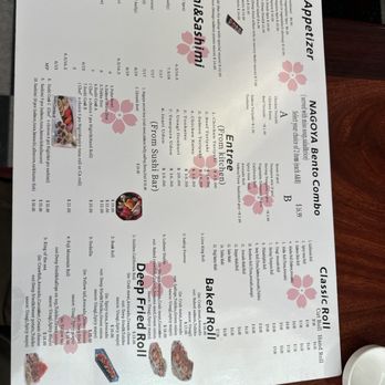 Nagoya Sushi - Menu1 - Japanese Near Me - San Jose, California