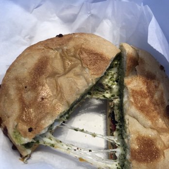 Milk Bar - Roasted veg with olives and melty feta (Aubergenie, they said). Very good. - Sandwiches Near Me - New Orleans, Louisiana