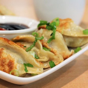 dan modern chinese - Pan fried pork and shrimp dumpling. - Dim Sum Near Me - Pasadena, California