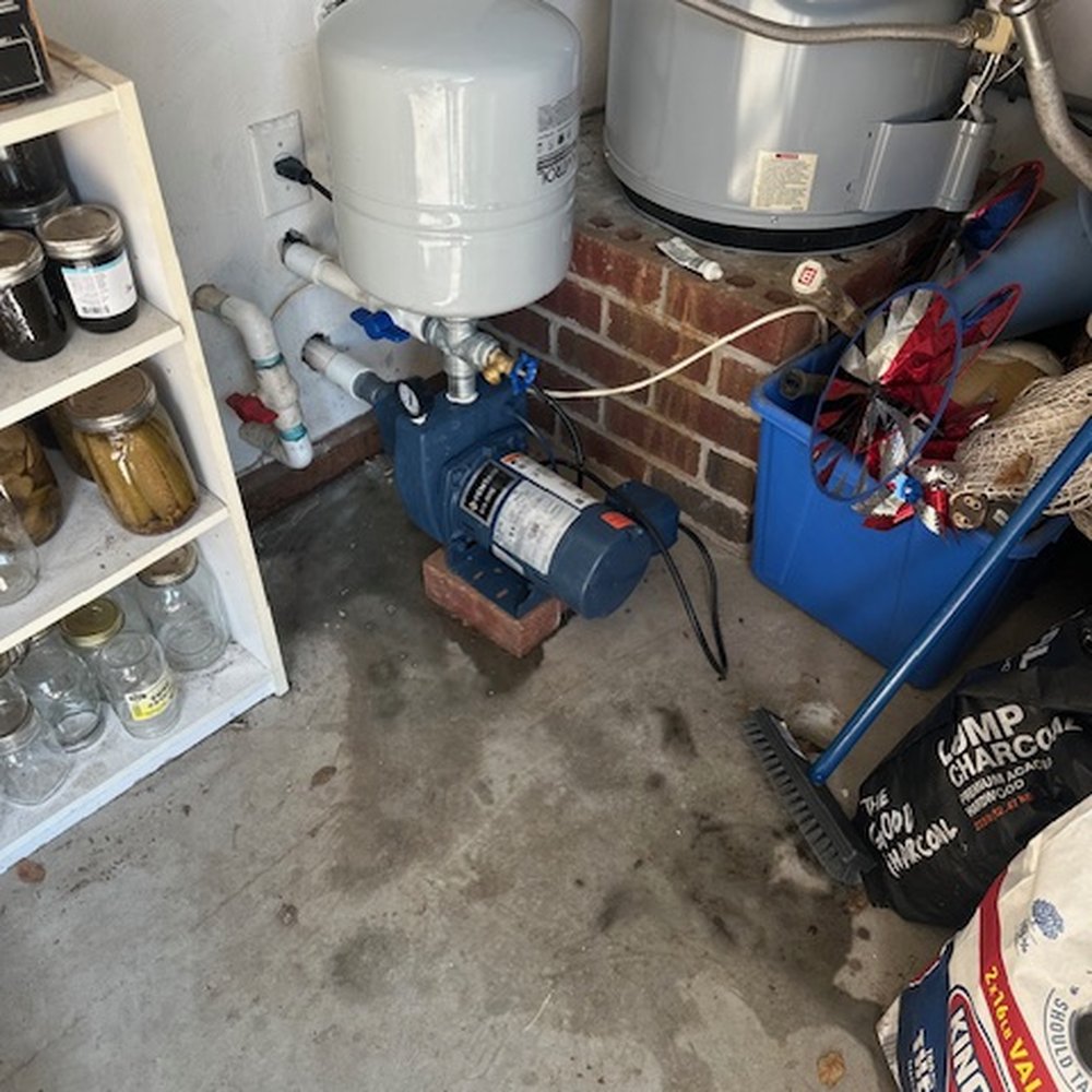M & D Well and Pump - A photo of the pump, tank and some of my wife's pickles!  :-) - Irrigation Near Me - Norfolk, Virginia