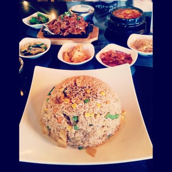 GOGI - Lunch combo: spicy pork bulgogi and seafood soon tofu soup. We also ordered a kimchi fried rice. - Sushi Bars Near Me - Chandler, Arizona