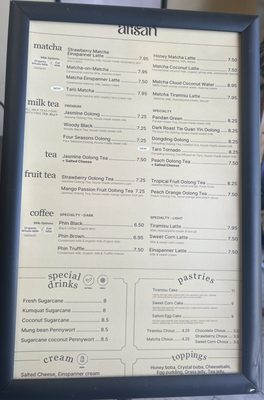 Menu photo 5 Arisan Tea & Coffee House San Jose, CA