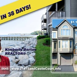 Kimberly Barton - Kinetic Realty - SOLD! Beautiful waterfront townhouse Chesapeake Harbour has breathtaking views of the Chesapeake Bay: $1.1 million