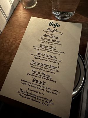 Menu photo 2 Little Fish Philadelphia, PA Menu photo 2 Little Fish Philadelphia, PA