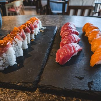 Twenty Five Sushi House - Tuna be wild*: spicy tuna, cucumber, tuna, ponzu, siracha, masago  Nigiri: Bluefin Tuna and Salmon - Japanese Near Me - Katy, Texas