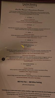 Menu photo 5 Cucina Rustica Sedona, AZ