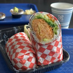 Tian Asian Express - B10. Spicy Crunchy Salmon Sushi Burrito