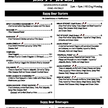 Akira Aptos - Very fun welcoming menu with a good variety for all. - Sushi Bars Near Me - Aptos, California Akira Aptos - Very fun welcoming menu with a good variety for all. - Sushi Bars Near Me - Aptos, California