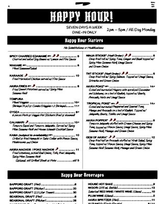 Menu photo 1 Akira Aptos Aptos, CA Menu photo 1 Akira Aptos Aptos, CA