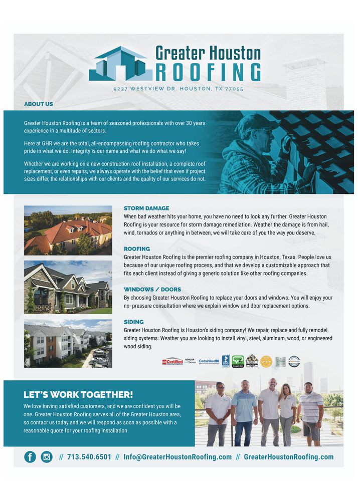 Slide of Greater Houston Roofing