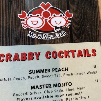 Mr. & Mrs. Crab - Logo and a couple drink options - Seafood Near Me - Orlando, Florida Mr. & Mrs. Crab - Logo and a couple drink options - Seafood Near Me - Orlando, Florida