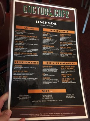 Menu photo 5 Cactus Cafe Yuma, AZ Menu photo 5 Cactus Cafe Yuma, AZ