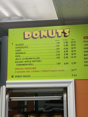 Menu photo 1 Hole in One Donuts Brandon, FL