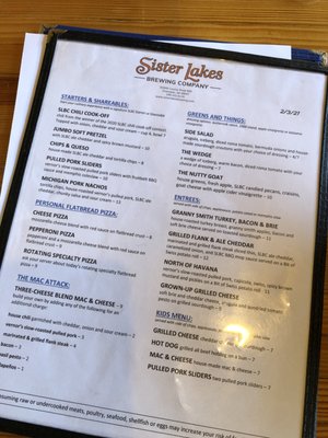 Menu photo 5 Sister Lakes Brewing Company Dowagiac, MI