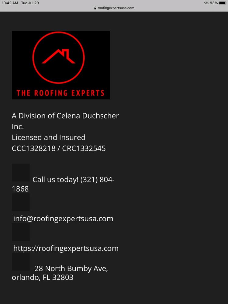 Slide of The Roofing Experts
