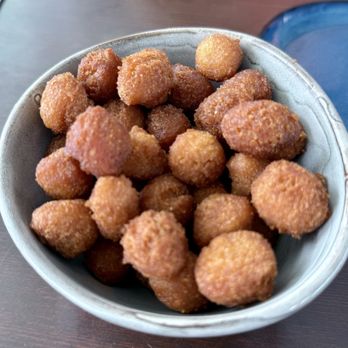 Capt Juel's Hurricane Restaurant - Complimentary hush puppies with honey butter - Seafood Near Me - Little River, South Carolina Capt Juel's Hurricane Restaurant - Complimentary hush puppies with honey butter - Seafood Near Me - Little River, South Carolina