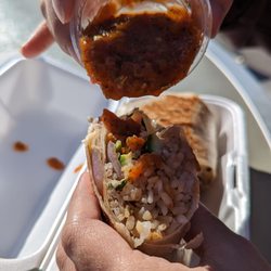 Truk-N-Yaki - Japanese Chicken Burrito with Hot Sauce
