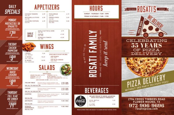 Menu photo 2 Rosati's Pizza Flower Mound, TX Menu photo 2 Rosati's Pizza Flower Mound, TX