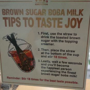 Xing Fu Tang - Tips to enjoy is a must. But I forgot to read it - Bubble Tea Near Me - Houston, Texas