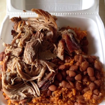 El Latino Restaurant - Pork shoulder with skin, yellow rice, pinto beans! - Spanish Near Me - Rochester, New York El Latino Restaurant - Pork shoulder with skin, yellow rice, pinto beans! - Spanish Near Me - Rochester, New York