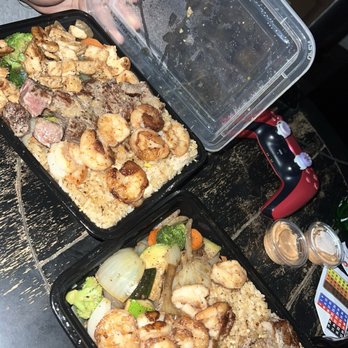 Besthibachi - New York Steak & Shrimp Combination Plate & Filet, New York Steak, Chicken & Shrimp Trio Combination Plate - Food Trucks Near Me - San Jose, California