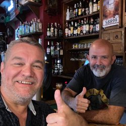 O'Briens - Bartender, Emilio and me.