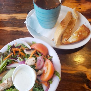 Crazy Alan's Swamp Shack - Gumbo and Salad from Catfish and Shrimp Feast - Seafood Near Me - Kemah, Texas