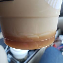 Caramel so thick I can't even get any coffee through the straw damn. Caramel so thick I can't even get any coffee through the straw damn.