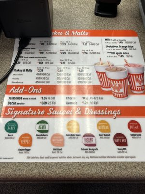 Menu photo 2 Whataburger Panama City Beach, FL