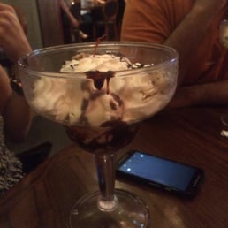 Chocolate brownie! Two can share this massive item