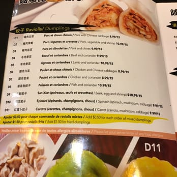 Oh Dumplings! - Dumpling price $2 off menu for 15 frozen to go - Chinese Near Me - Montreal, Quebec