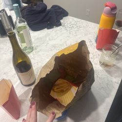 All the sauces and 3 out of the 5 fries cause we ate two but yet again not one bag of apple slices out of the four I order.