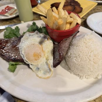 El Pollo Inka - The steak with egg on top and rice and french fries is an excellent dish. - Latin American Near Me - Torrance, California El Pollo Inka - The steak with egg on top and rice and french fries is an excellent dish. - Latin American Near Me - Torrance, California