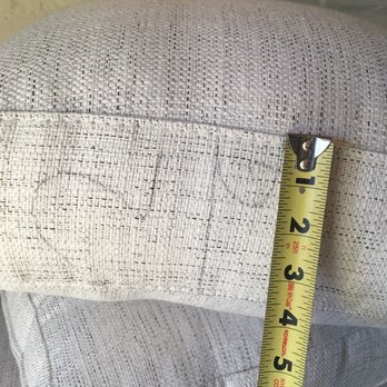 Scandinavian Designs - Writing on the fabric from the factory. - Furniture Stores Near Me - Encinitas, California