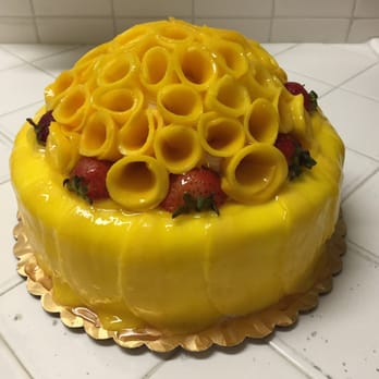 Olympic Bakery - Happy with the design on this mango cake. It was perfectly sweet and delicious. - Bakeries Near Me - Temple City, California Olympic Bakery - Happy with the design on this mango cake. It was perfectly sweet and delicious. - Bakeries Near Me - Temple City, California