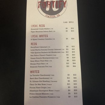 Fortify Pi - Wine menu - Pizza Near Me - Clayton, Georgia Fortify Pi - Wine menu - Pizza Near Me - Clayton, Georgia