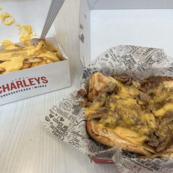 Charleys Cheesesteaks - Old school cheese steak sandwich with cheese fries. - Sandwiches Near Me - Vernon Hills, Illinois