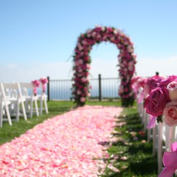 Accent On Design Floral Studio - Garden Wedding arch, aisle nosegays & carper of rose petals - Florists Near Me - Los Angeles, California Accent On Design Floral Studio - Garden Wedding arch, aisle nosegays & carper of rose petals - Florists Near Me - Los Angeles, California